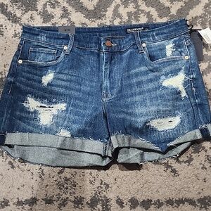 Blank NYC The Fulton Roll Up Short size Dress Down Party Distressed NWT